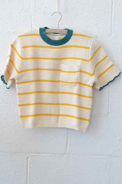 Jules Sweater T-Shirt Yellow Stripe