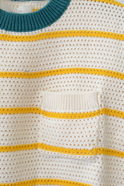 Jules Sweater T-Shirt Yellow Stripe