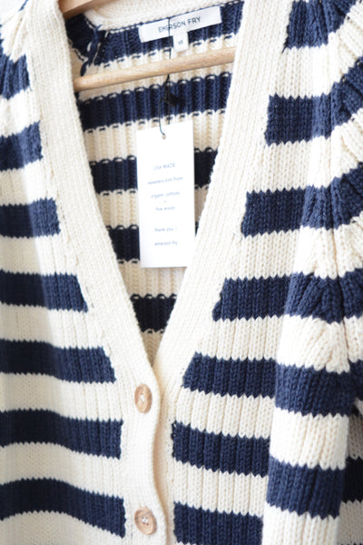 Low V-Neck Cardigan