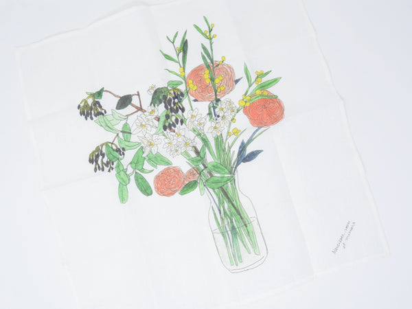 Linen Handkerchief - Spring Flow