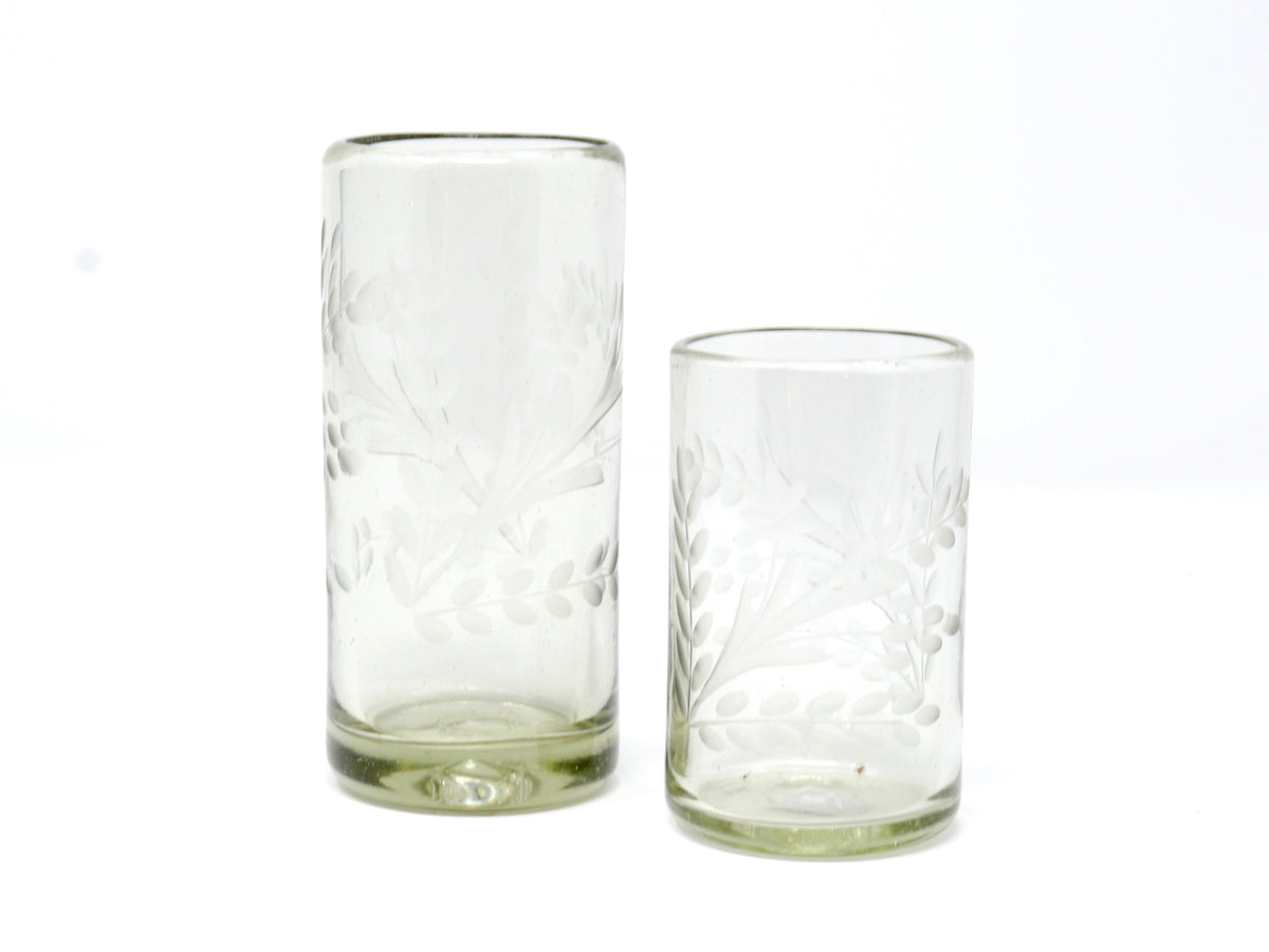 Handblown Etched Glass Jenkins & Co. Tulsa