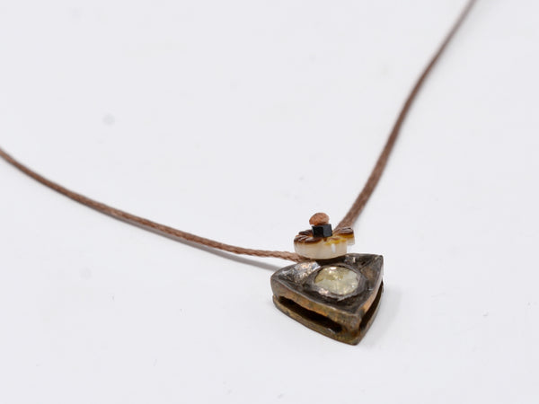 Polki Diamond Shield Necklace