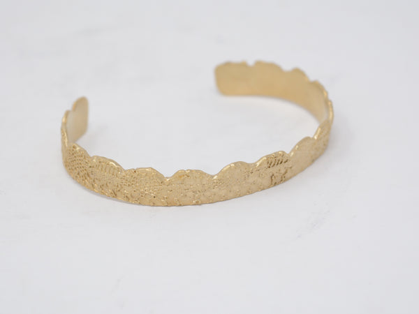 Scalloped Brass Cuff