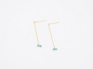 Turquoise Chain Threader Earrings