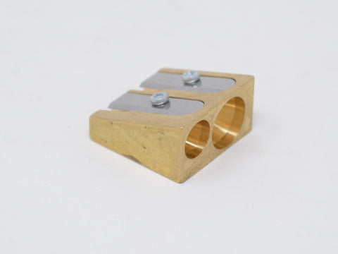 Brass Double Wedge Sharpener