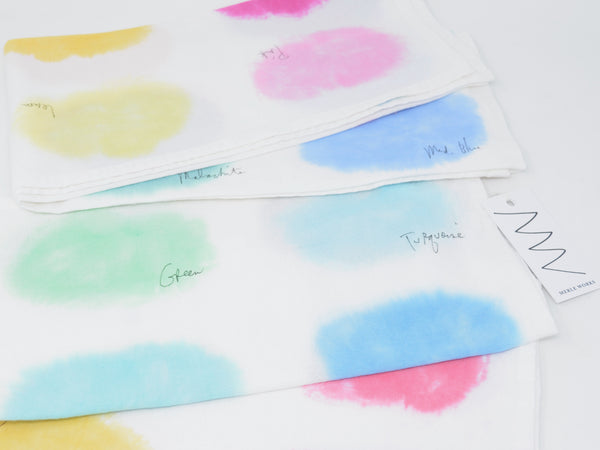 Color Story Hand-Painted Tea Towel