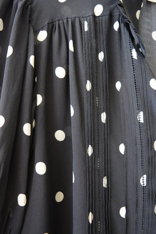 Gemma Blouse - Black Polka dots