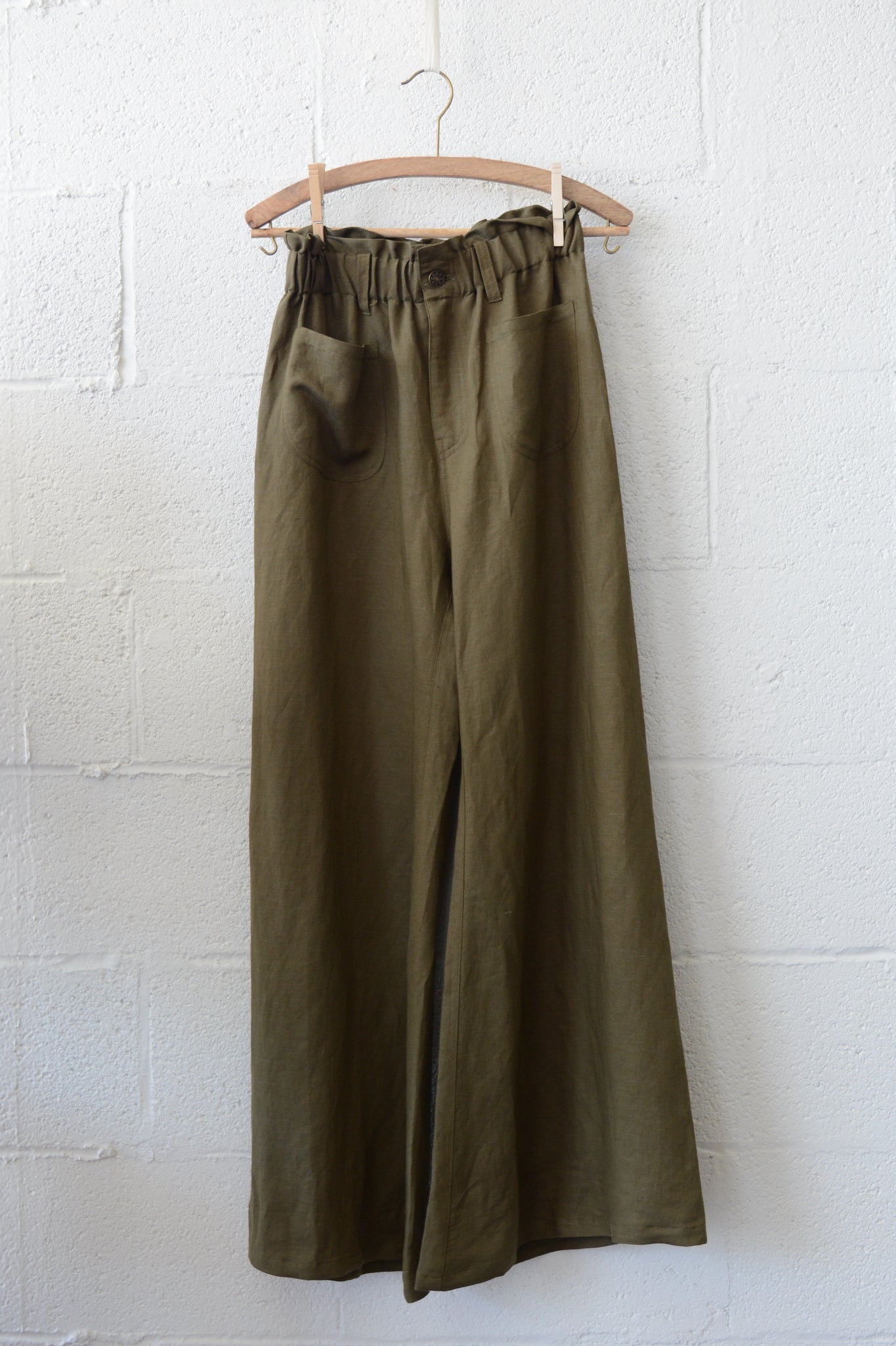 Tulip Wide Leg Pant - Martini Olive