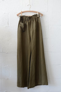 Tulip Wide Leg Pant - Martini Olive