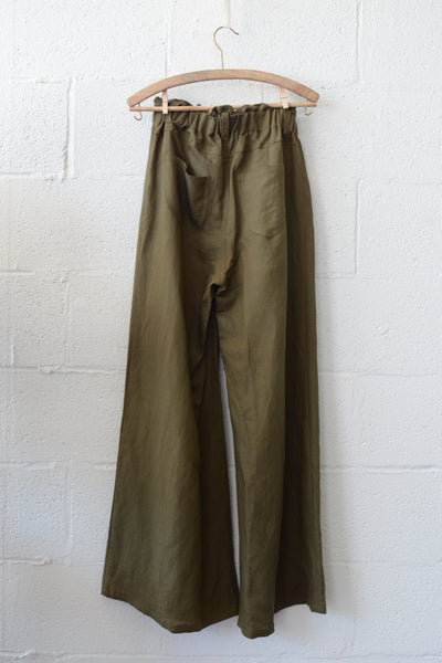 Tulip Wide Leg Pant - Martini Olive