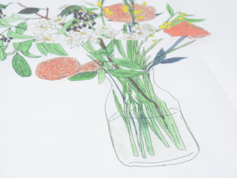 Linen Handkerchief - Spring Flow