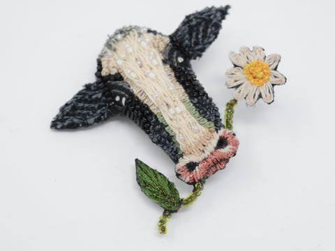 Happy Cow Brooch
