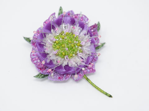 Purple Pin Cushion Brooch