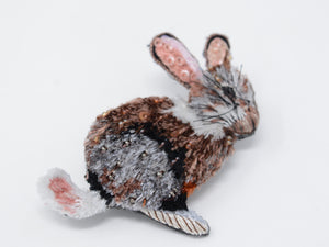 Happy Rabbit Brooch