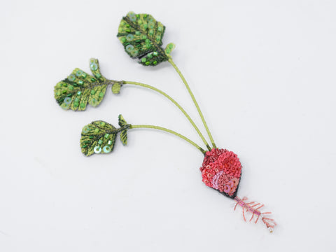 Red Radish Brooch