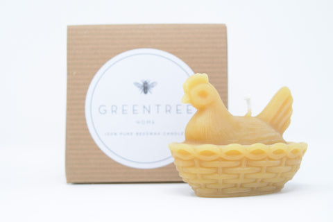 Vintage Hen Beeswax Candle