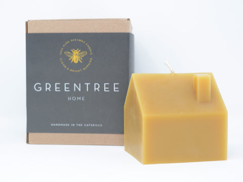 House Beeswax Candle - Small