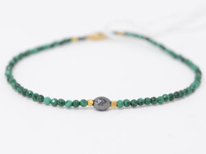 Malachite + Black Diamond Bead