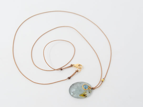Aquamarine + Aquamarine/18K Pendant Necklace