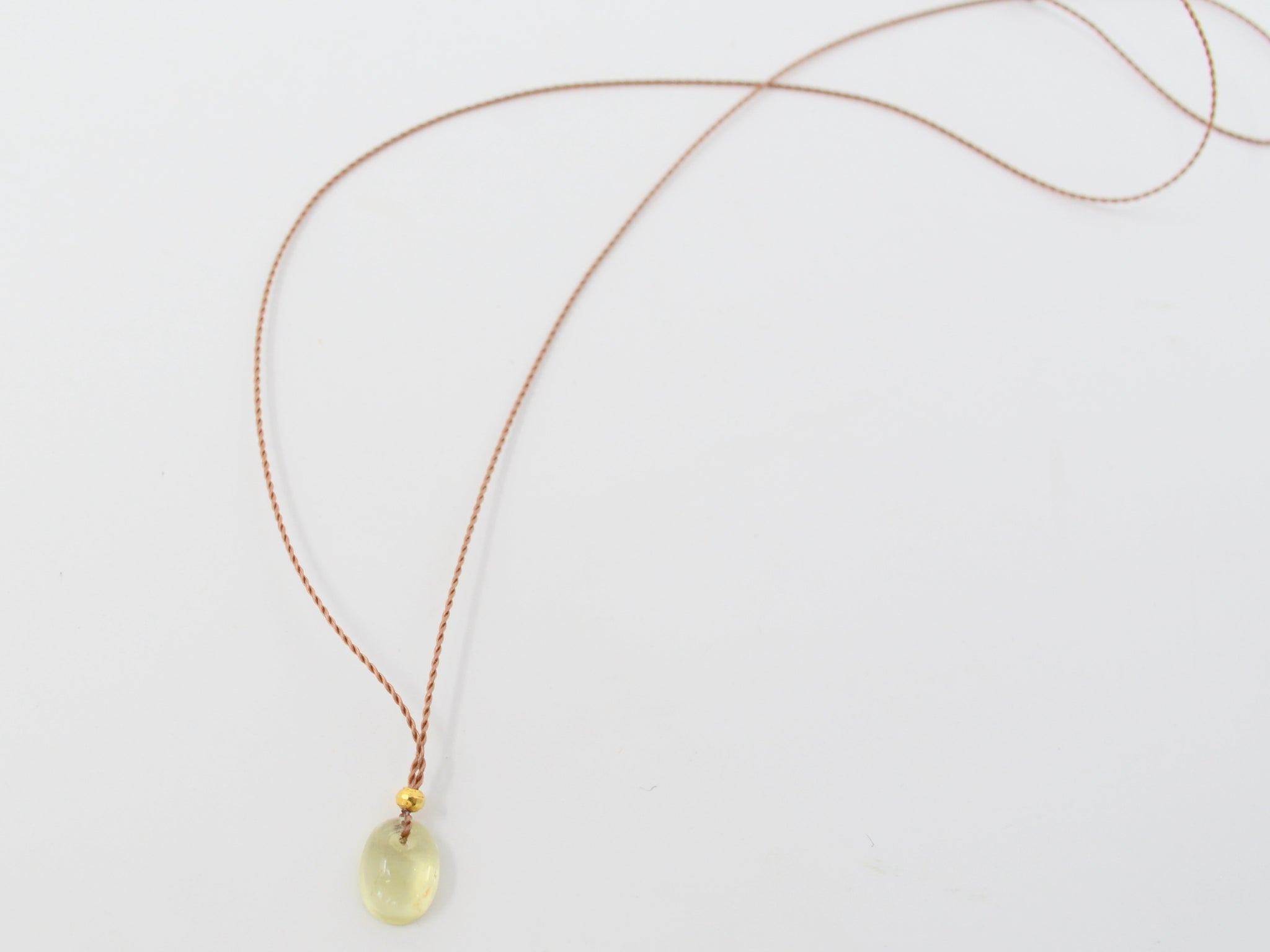 Tourmaline + 18K Gold Bead Necklace