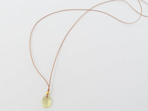 Tourmaline + 18K Gold Bead Necklace