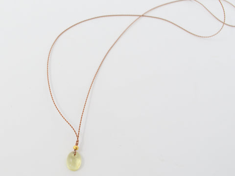 Tourmaline + 18K Gold Bead Necklace