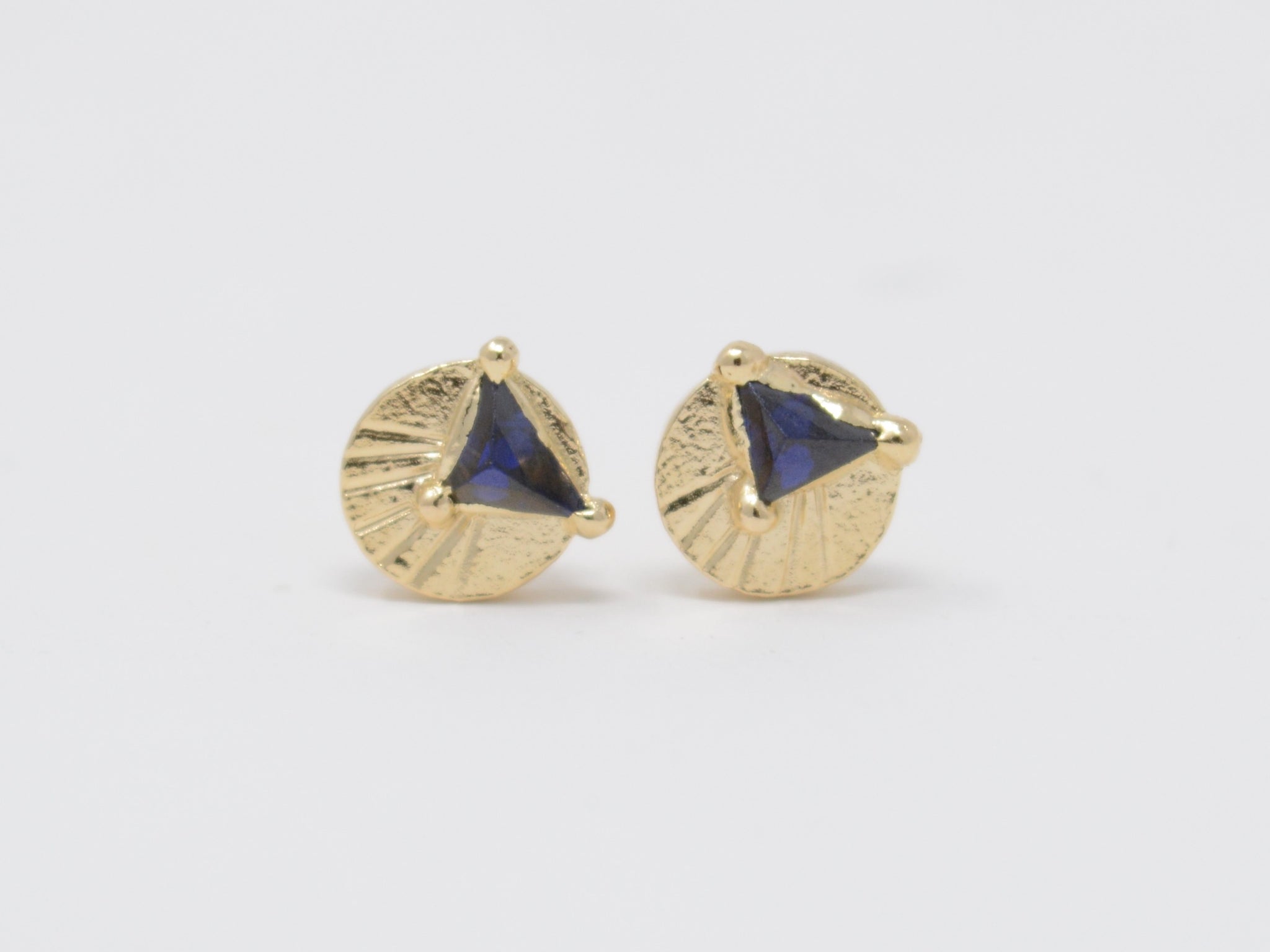 Triangle Sapphire Studs
