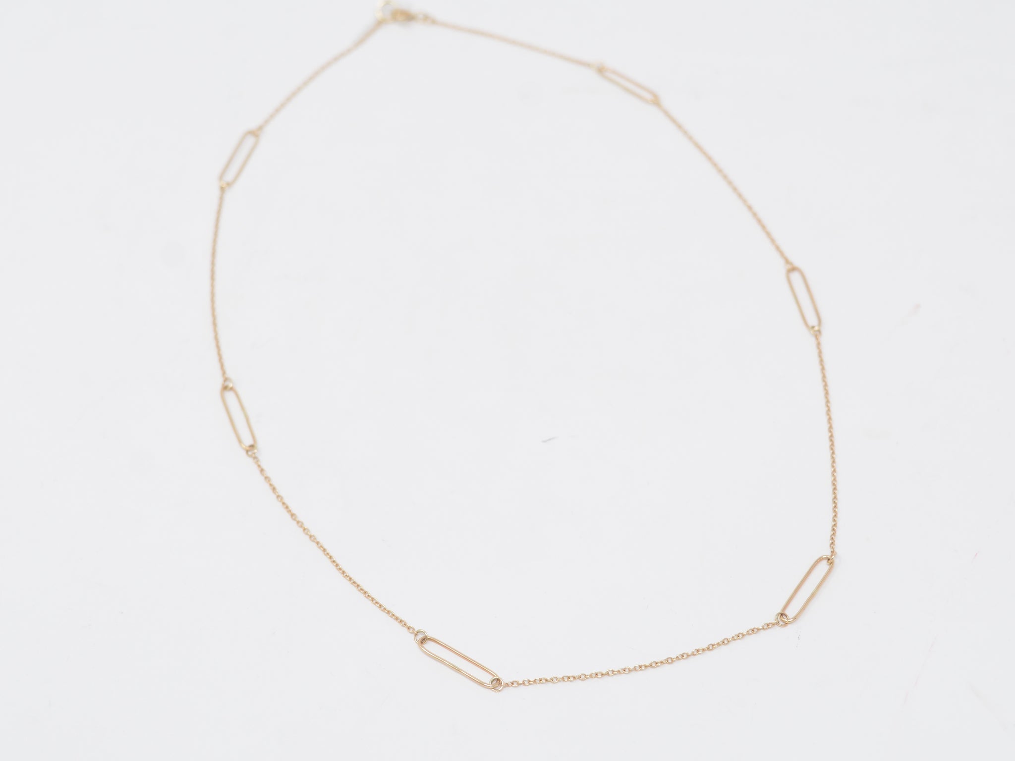 Gold Paper Clip Necklace