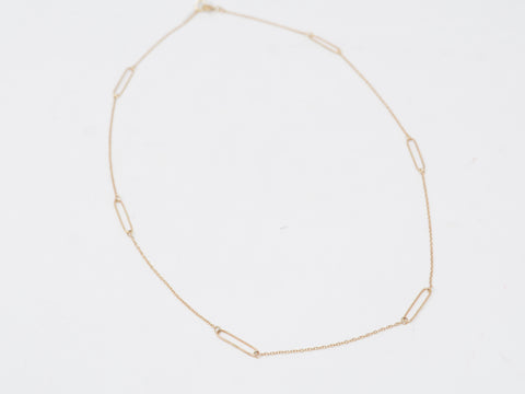 Gold Paper Clip Necklace