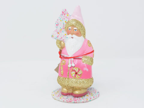 Pink Candy Santa with Confetti Tree