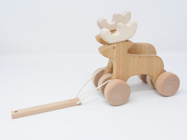 Double Reindeer Pull Toy