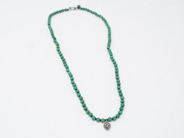 Moss Green Turquoise with Pave Diamond