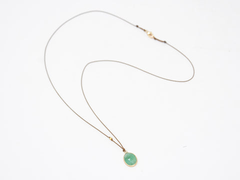 Emerald + 14K Necklace