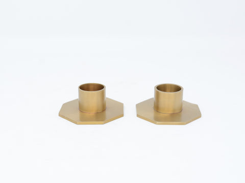 Octagon Brass Candle Holder