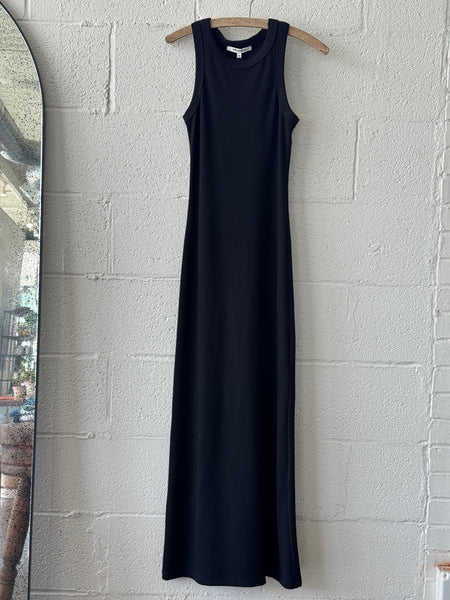 Racerback Tank Maxi Dress - Onyx Rib