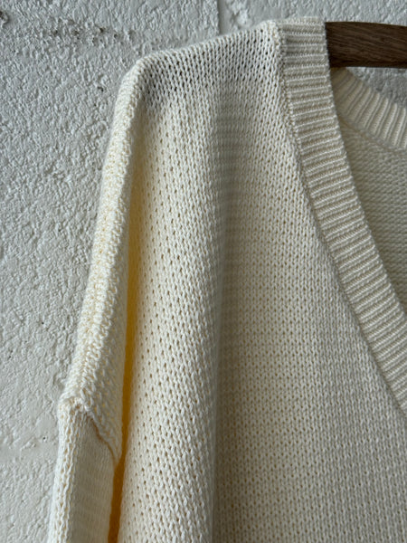 Carolyn V-Neck Sweater - Ivory Organic
