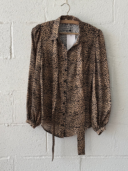 Frankie Blouse - Little Cheetah Silk