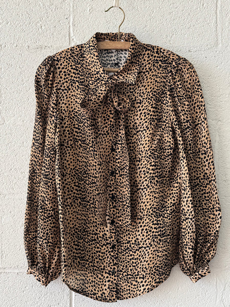 Frankie Blouse - Little Cheetah Silk