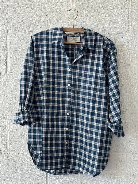 Blake Oversized Shirt - Maritime Plaid