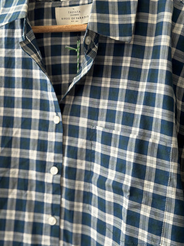 Blake Oversized Shirt - Maritime Plaid