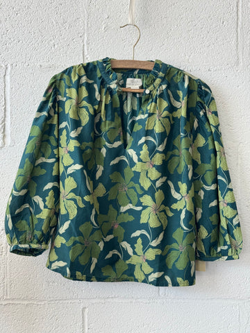 Orly Blouse in Green Canopy