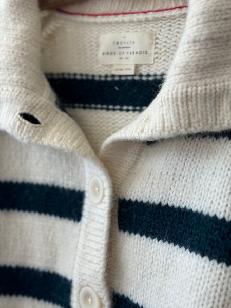 Juneau Sweater in Teal Stripe