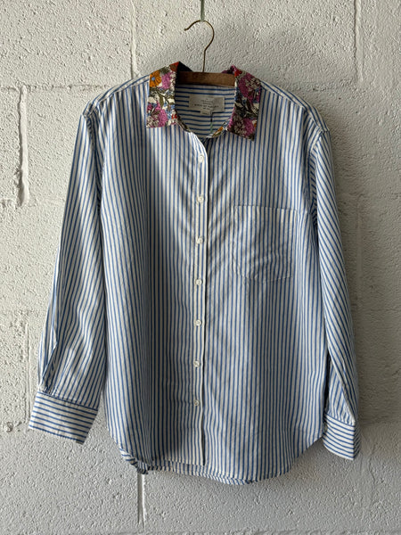 Blake Oversized Shirt in Seaside Stripe1