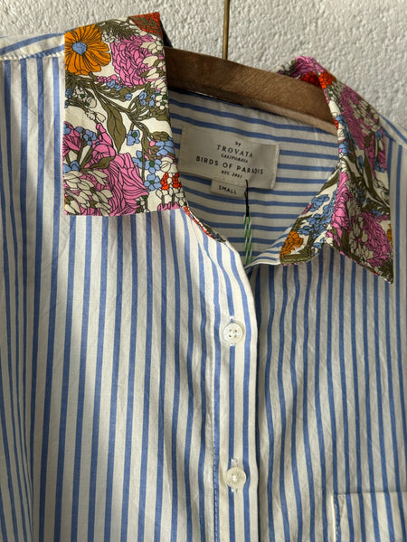 Blake Oversized Shirt in Seaside Stripe1