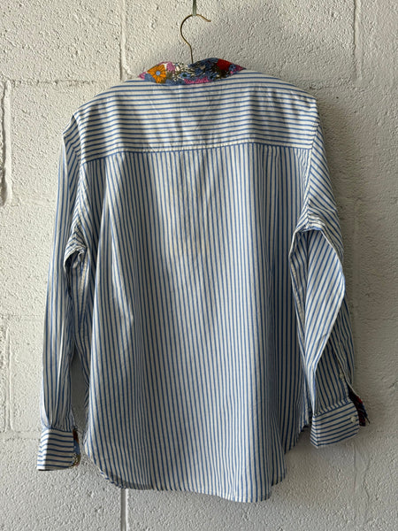 Blake Oversized Shirt in Seaside Stripe1