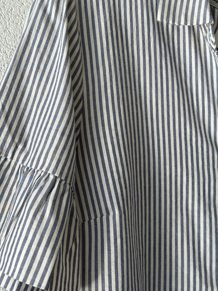 Lena Blouse - Navy Sripe