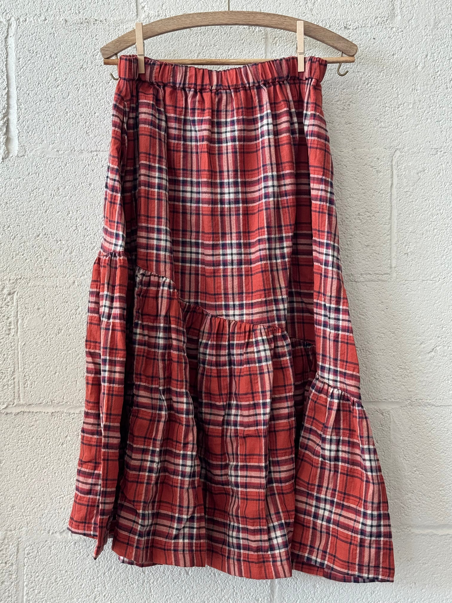The Ranch Skirt - Red Plaid