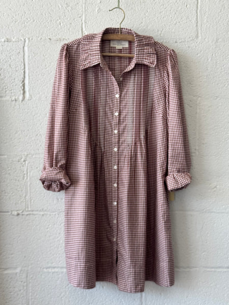 Olive Dress Mahogany Check