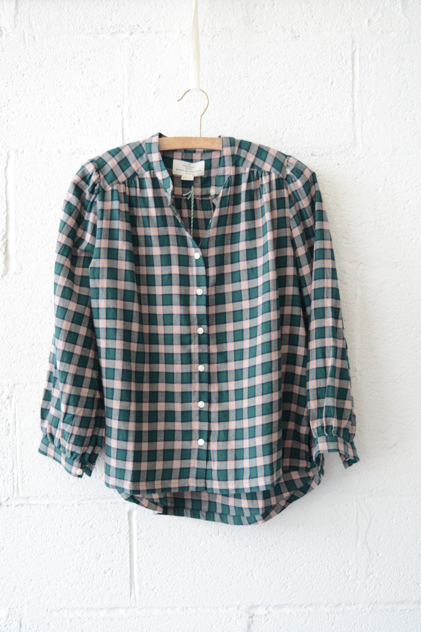 Clara Blouse - Roebuck Plaid