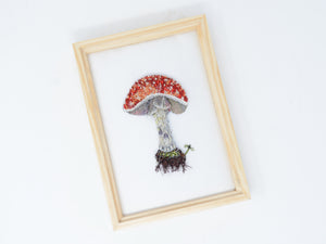 Fly Agaric Mushroom Beaded Art